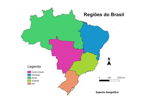 Mapa Regi Es Do Brasil B