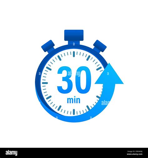 The Minutes Stopwatch Vector Icon Stopwatch Icon In Flat Style