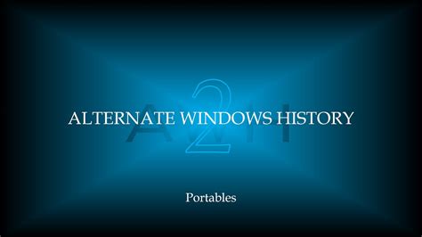 Alternate Windows History Portables Youtube