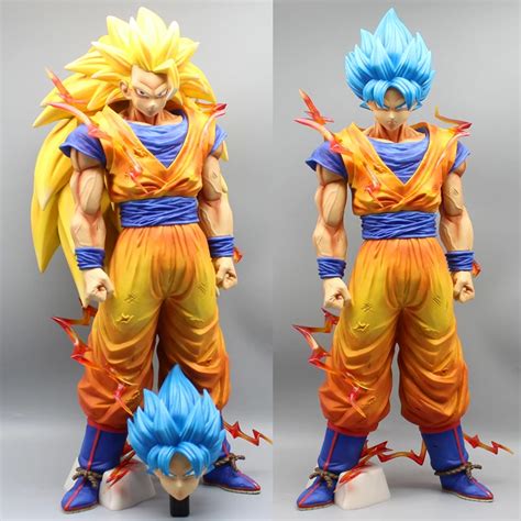 48cm Anime SSJ3 Goku Dragon Topu Rakamlar S Per 3 Son Goku Aksiyon Fig