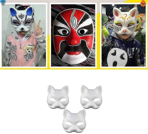 10 Pcs White Face Paper Masks Blank Mask For Decorating Diy Painting