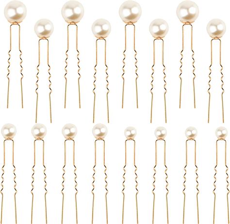 Lusofie 18pcs Pearl Bobby Pins Bridal Wedding Hair Pins U