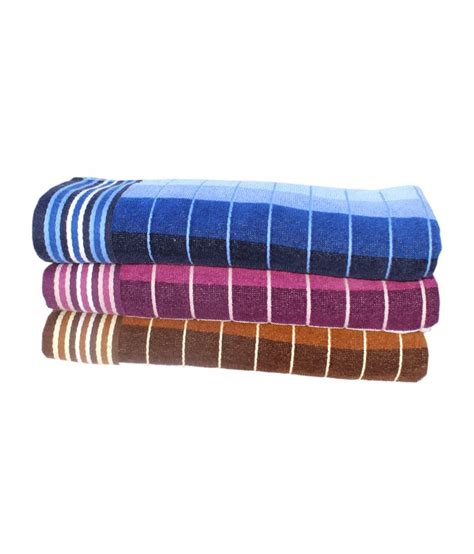 Mandhania Single Cotton Bath Towel Multi Color Buy Mandhania Single