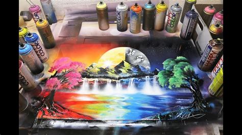 Day And Night Spray Paint Art By Skech Youtube