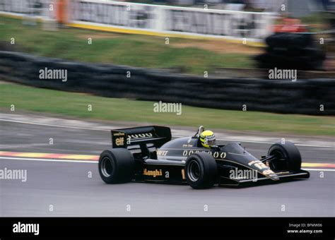 Ayrton Senna En Lotus 98t Renault John Player Special 1986 British