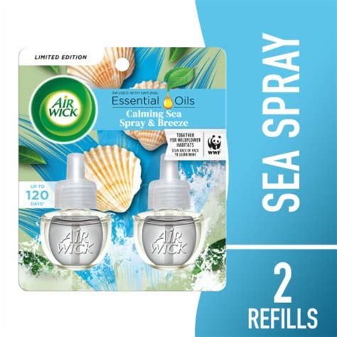 Air Wick Scented Oil Refill Plug In Air Freshener Calming Sea Spray