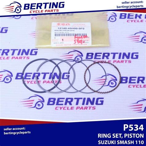 Sgp Piston Ring Std Suzuki Smash 110 Genuine 12140 45h00 0f0 Lazada Ph