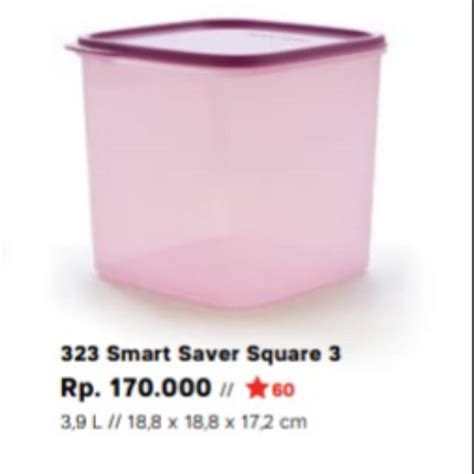 Jual Smart Saver Square Tupperware Shopee Indonesia