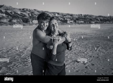 Happy Mature Couple On Beach Hi Res Stock Photography And Images Alamy