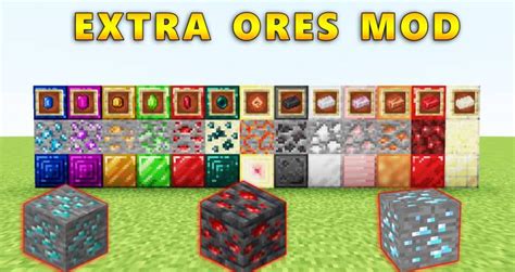 Extra Ores Mod For 117111651152 Adds Extra Ores In Minecraft