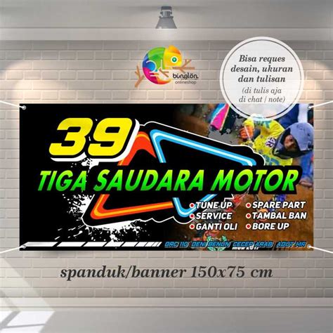 Spanduk Banner 150x75 Cm Spanduk Bengkel, panduk Racing, Spanduk ...