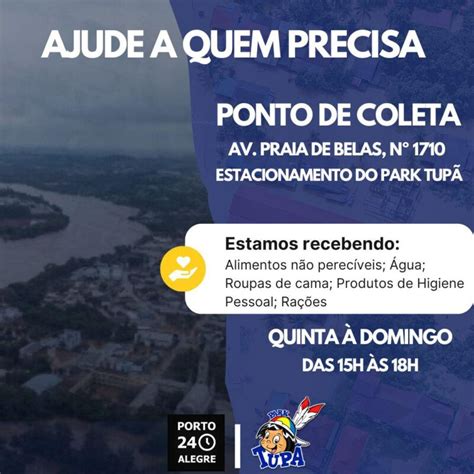 Porto Alegre 24 Horas e Park Tupã realizam coleta de doações para