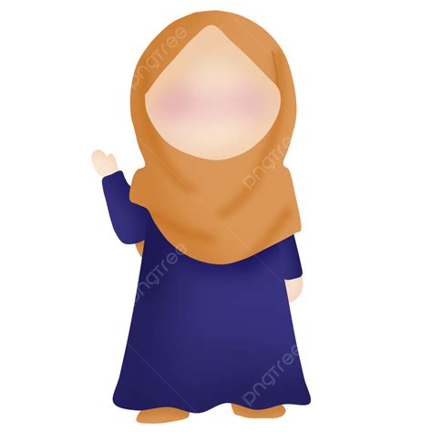 Menina Vestindo Ilustração Sem Rosto Hijab PNG Hijab Garotinha Sem