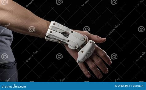 Robotic Human Hand. Prosthesis Stock Illustration - Illustration of ...