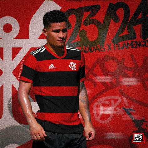 Camisa Adidas Flamengo I 23 24 Patrocínios Torcedor Masculina lupon