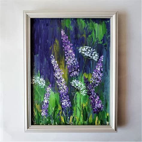 Wildflowers acrylic painting, Floral paintings, Purple flowe - Inspire ...