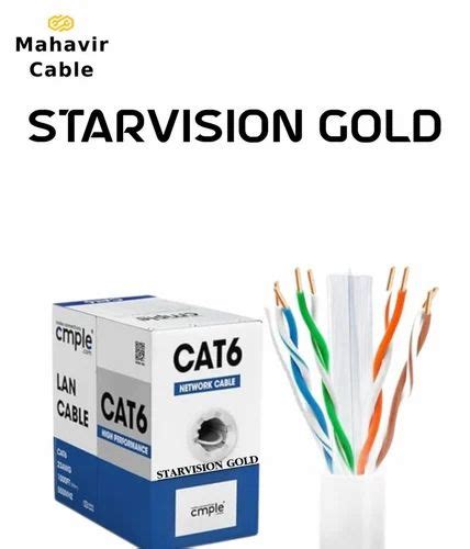 Twisted Pair Cat 6 Starvision Gold At Rs 19 Meter Cat6 Cable In Surat Id 2853697454791