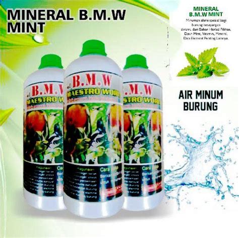 Air Mineral Gurah Liter Vitamin Suplemen Doping Penggacor Burung