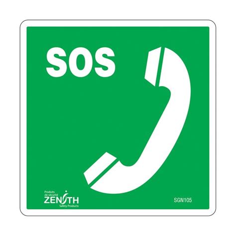 Emergency Telephone Csa Safety Sign