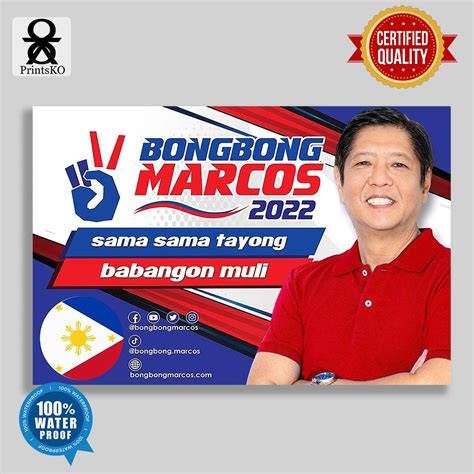 High Quality Tarpaulin Tarp With Bongbong Marcos Jr Team Bbm Design