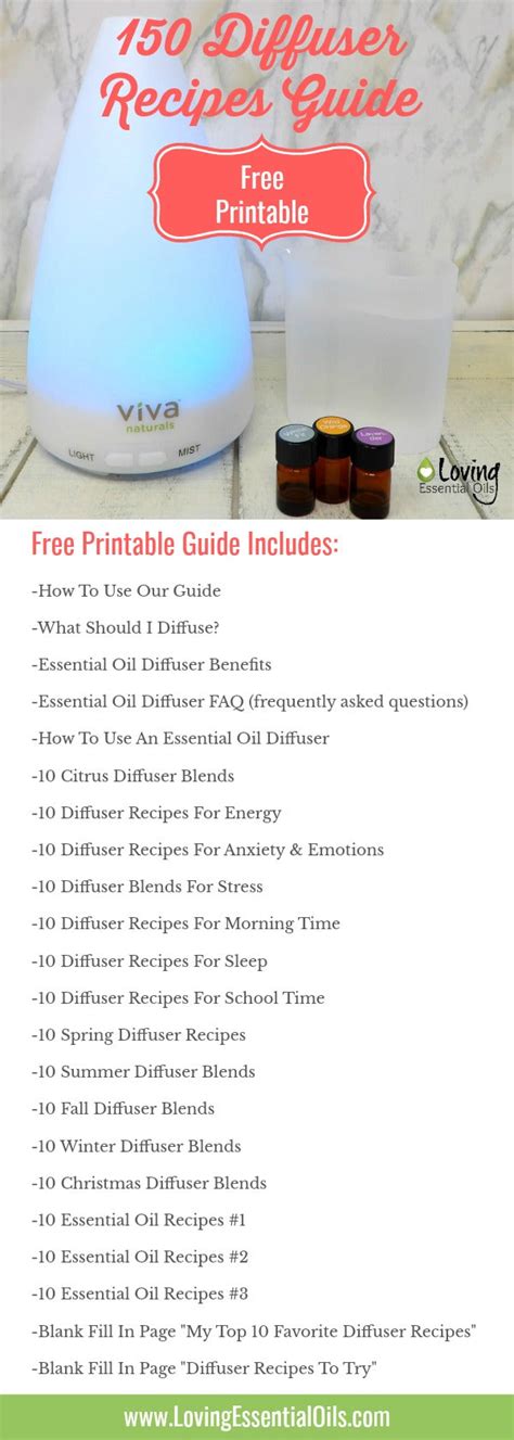 Free Guide 150 Essential Oil Diffuser Recipes You Will Love Loving