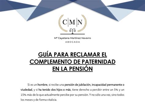 Guía para reclamar el complemento de paternidad CMN