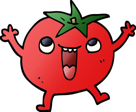 Cartoon Doodle Happy Tomato 44929987 Png