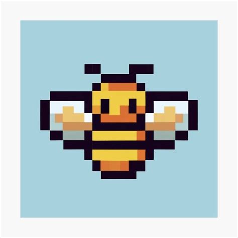 "Cute Bee Pixel Art" Photographic Print for Sale by christinegames ...