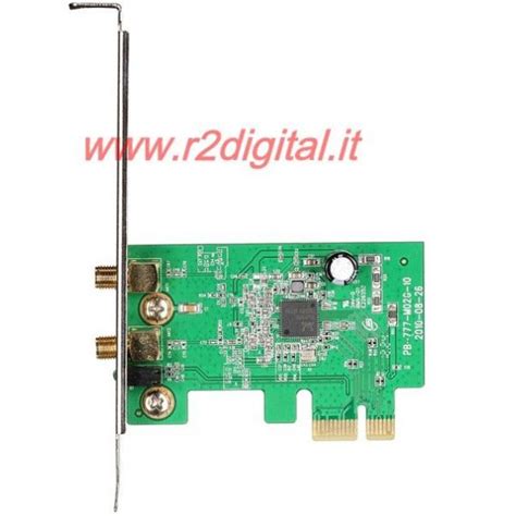 SCHEDA Di RETE WIFI 300 Mbts 2 4 GHz WIRELESS PCI EXPRESS Con 2 ANTENNE