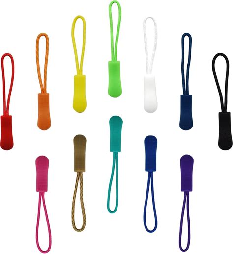 amazoncom shrj pcs zipper pulls nylon cord zipper tag extension
