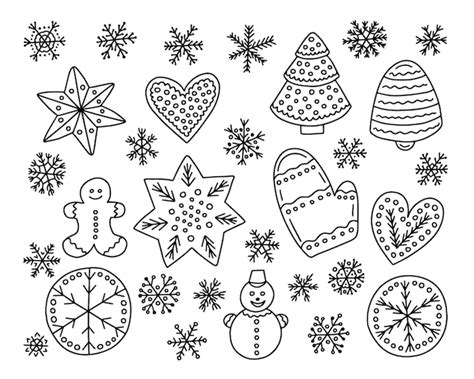 Premium Vector Doodle Gingerbread Vector Set Hand Drawn Ginger