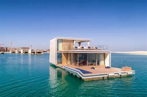 Votre Maison Flottante Dans Les Iles Du Monde Du Dubai Au Milieu De L