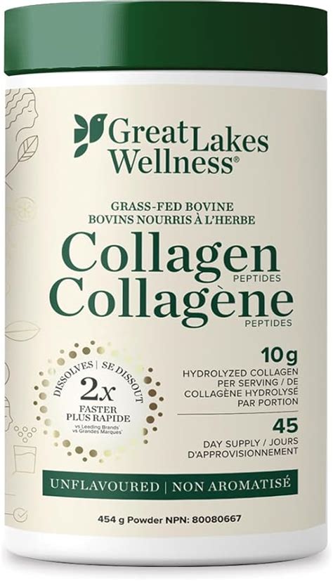 Great Lakes Wellness Collagen Peptides Powder Unflavored Quick