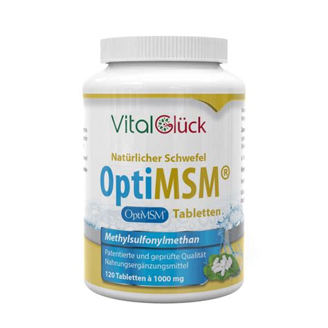 Msm Organischer Schwefel Tabletten Optimsm H Chste Qualit T