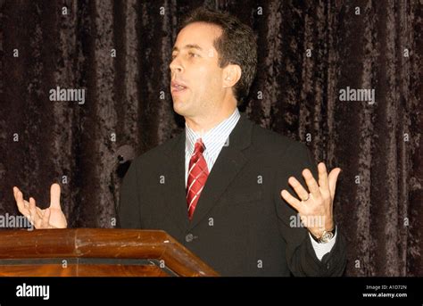 Comedian Jerry Seinfeld speaks during a ceremony Stock Photo - Alamy