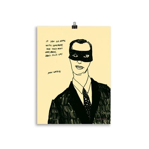John Waters Art Print For Wall Decor Illustration Drawing Poster Etsy