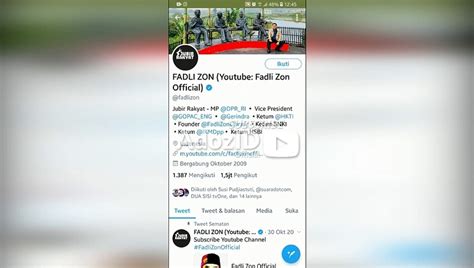 TERCYDUK Fadli Zon Like Akun Konten Dewasa Di Twitter Video Dailymotion