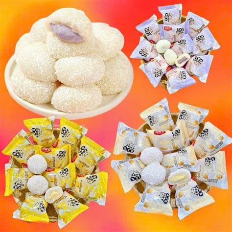 Bánh Mochi Kem Lạnh Sữa Vị Sầu Riêng Khoai Môn Đậu Nành Bánh Mochi