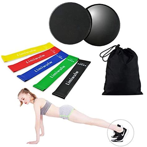 Limiwlw Exercise Resistance Loop Bands5 Packs And Core Sliders Set Of