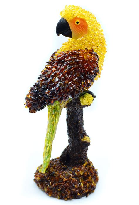 Сувенир из янтаря - Попугай