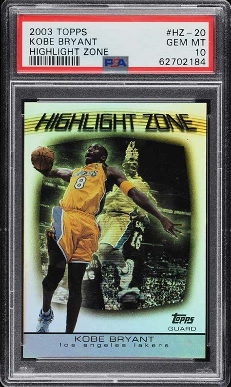 Topps Highlight Zone Kobe Bryant Hz Psa Gem Mint Mj