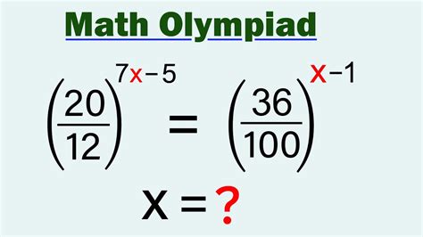 Math Olympiad A Beautiful Exponential Problem Vijay Maths Youtube