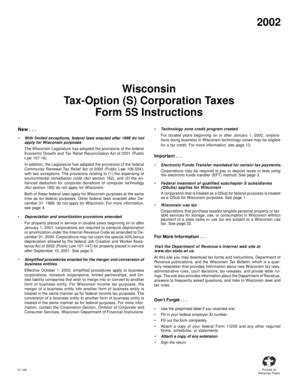 Fillable Online Revenue Wi Ic Form S Instructions Wisconsin