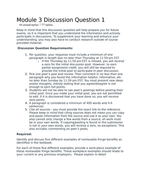 ACC 125 Module 3 Discussion Question 1 Module 3 Discussion Question 1