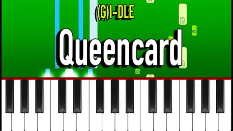 G I DLE Queencard Piano Tutorial EASY YouTube