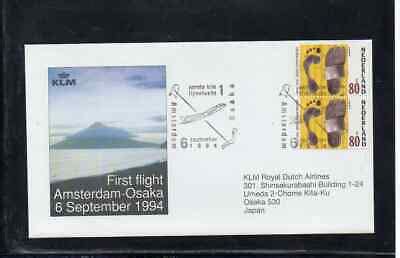 Klm Erstflug Ffc Amsterdam Osaka Japan Ebay