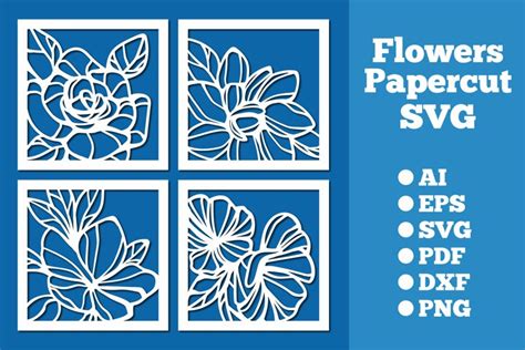 Flowers Papercut SVG Bundle