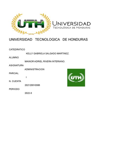 Universidad Tecnologica DE Honduras UNIVERSIDAD TECNOLOGICA DE