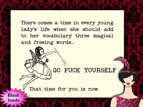 Go Fuck Yourself Magical And Freeing Words Unique Birthday Card Snarky Humor Sarcastic