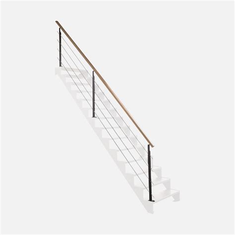 Universel Arri Re Tous Les Deux Garde Corps Escalier Aluminium En Kit